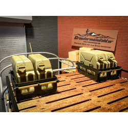 1/10 Scale Jerry Can Holder for 2x 20L CRM Resin Cans – RC Roof Rack & Bed Mount