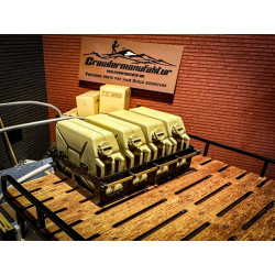 Kanisterhalter 1/10 Scale für 4x 20L Kanister – CRM Resin Kanister Halter für Dachträger & Ladefläche