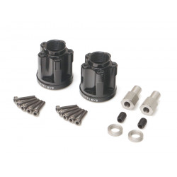 Boom Racing BRXT516V2 ProBuild XT516 V2 5-Lug Aluminum 12mm Wheel Hub Adapters 16mm Offset (2) Black