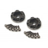 Boom Racing BRXT601V2 ProBuild XT601 V2 6-Lug Aluminum 12mm Wheel Hub Adapters 1MM Offset Ver 2 (2) Black
