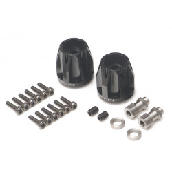 Boom Racing BRXT616V2 ProBuild XT616 V2 6-Lug Aluminum 12mm Wheel Hub Adapters 16MM Offset (2) Black