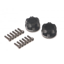 Boom Racing BRXT606V2 ProBuild XT606 V2 6-Lug Aluminum 12mm Wheel Hub Adapters 6MM Offset Version 2 (2) Black