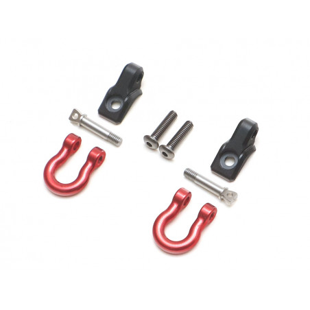 Boom Racing BRX020068A KUDU Front D-Ring Shackles & Retainer for BRX02 Leaf Spring Version for BRX02