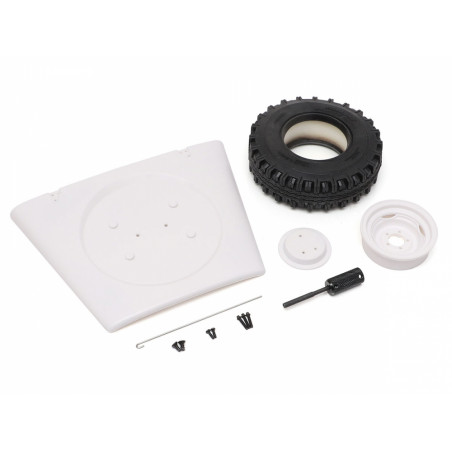 Boom Racing BRX02320 Land Rover Series Deluxe Bonnet w/ Spare Wheel and Tire for BRX02 109