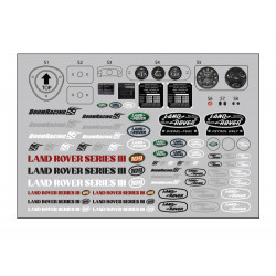 Boom Racing BRX02318 Land Rover Series III 109 Pickup Decal Sheet for BRX02 109