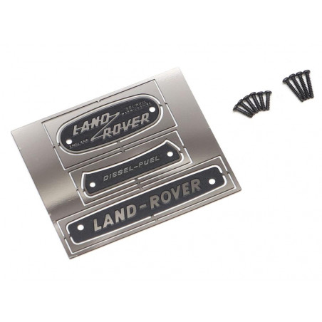 Boom Racing BRX02326 Emblem Set (Stainless Steel) for Series Land Rover (Diesel) for BRX02 109