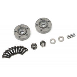 Boom Racing BRXT502PIN XT502PIN 5-Lug Metal Wheel Pin Hub Adapters +2MM Positive Offset (2)