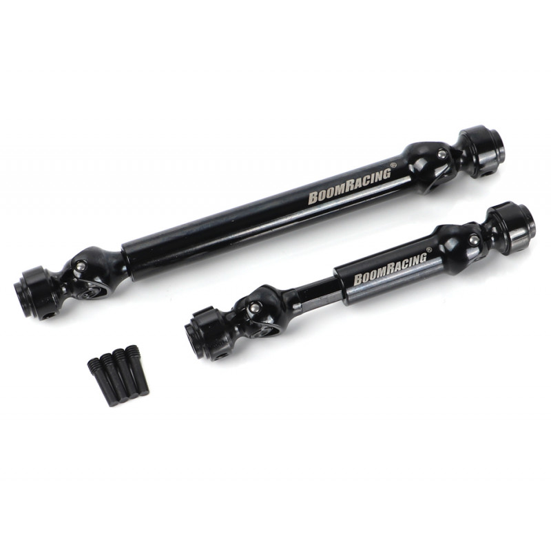 Boom Racing BRX029043 KUDU Heavy-Duty 67-80mm & 98-113mm Steel CVD Center Drive Shaft (2) for BRX02 88
