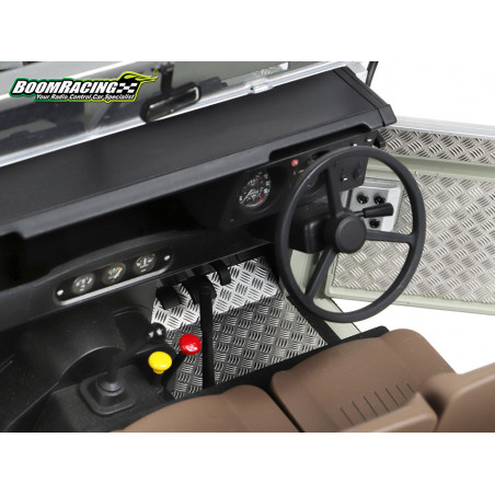 Boom Racing BRX02371S KUDU Stainless Steel Diamond Plate Set for Series Land Rover 88 & 109 (Cab Interior) Silver for BRX02 109