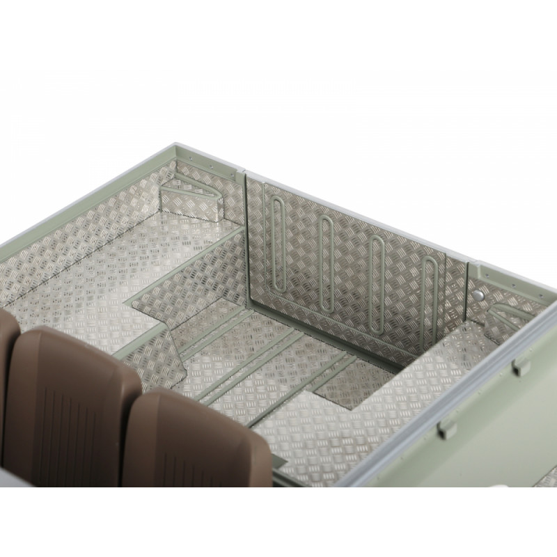 Boom Racing BRX02373S KUDU Stainless Steel Diamond Plate Set for Series Land Rover 88 (Rear Bed) Silver for BRX02 88