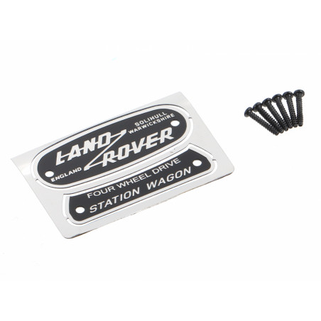 Boom Racing BRX02375 Emblem Set (Stainless Steel) for Series Land Rover Station Wagon for BRX02 88
