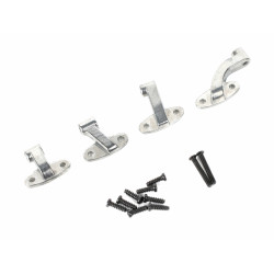 Boom Racing BRX02381S Metal Door Hinge Set for Land Rover Series II 88 Station Wagon Silver for BRX02 88