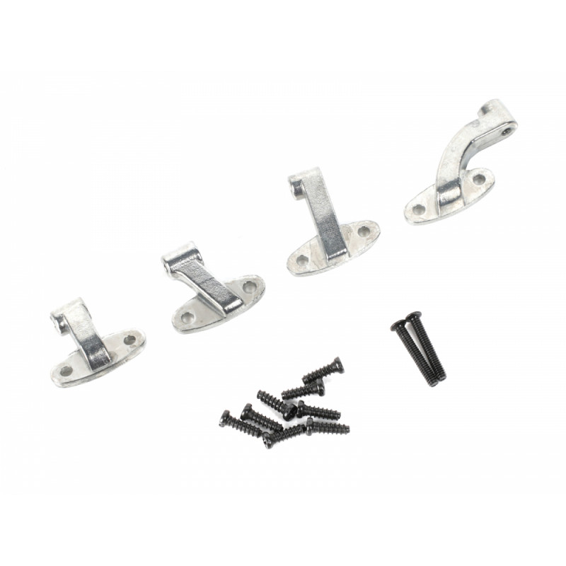 Boom Racing BRX02381S Metal Door Hinge Set for Land Rover Series II 88 Station Wagon Silver for BRX02 88