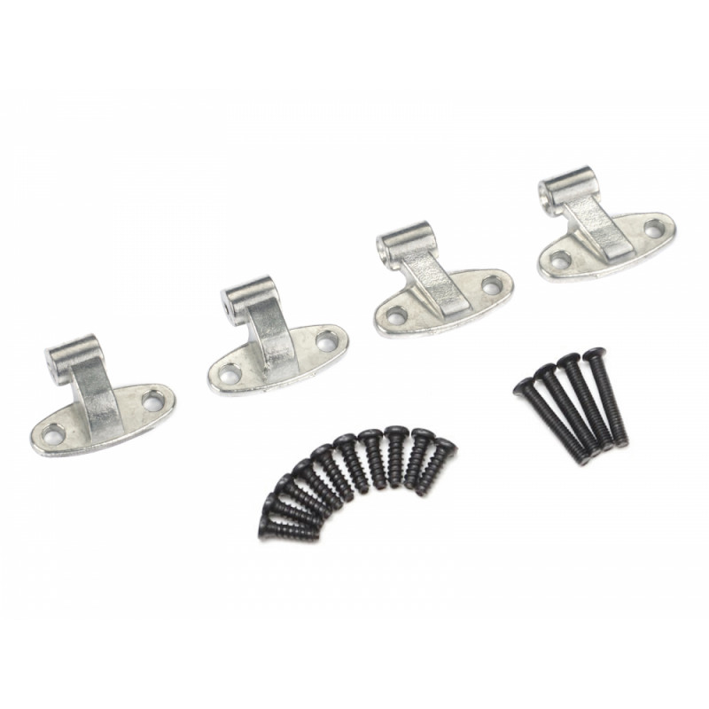 Boom Racing BRX02323S Metal Tailgate Hinge Set Raw Finish for BRX02 109