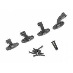Boom Racing BRX02381BK Metal Door Hinge Set for Land Rover Series II 88 Station Wagon Black for BRX02 88