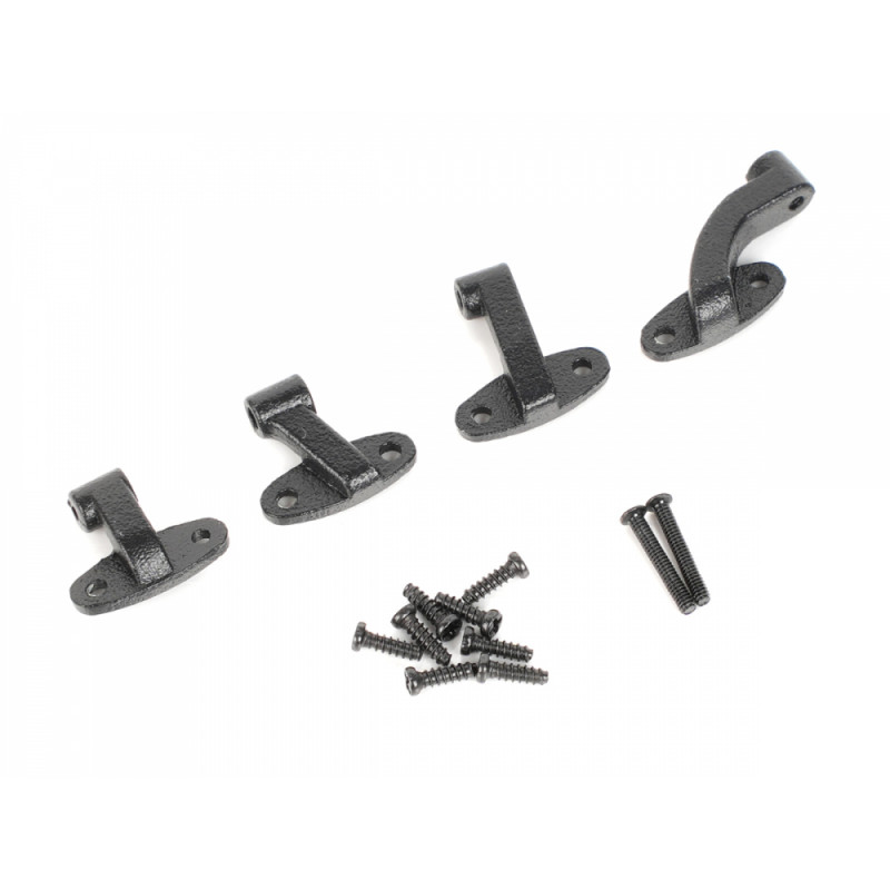Boom Racing BRX02381BK Metal Door Hinge Set for Land Rover Series II 88 Station Wagon Black for BRX02 88