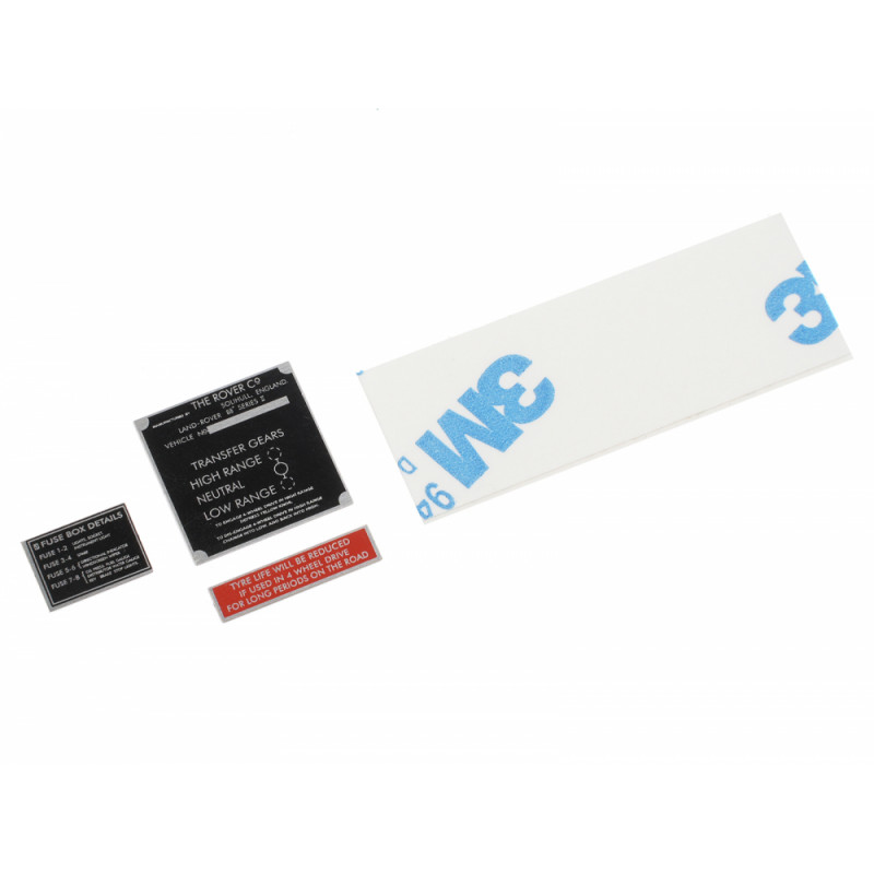 Boom Racing BRX02385 Stainless Steel Chassis ID Plate Set for Land Rover Series II 88 for BRX02 88