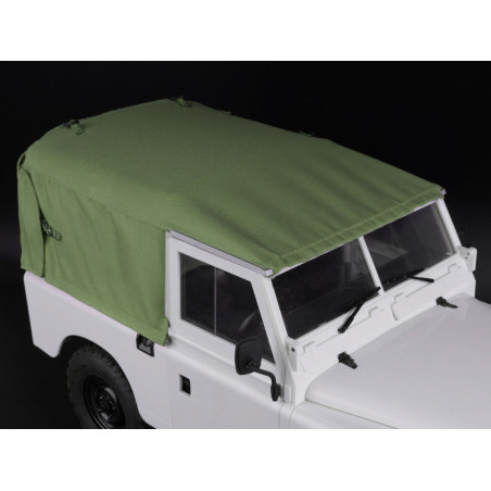 Boom Racing BRX02393G KUDU Full Canvas Soft Top & Hoop Set (Green) for Series Land Rover 88 Green for BRX02 88