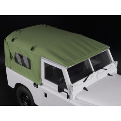 Boom Racing BRX02416G KUDU Full Canvas Soft Top & Hoop Set with Side Windows (Green) for Series Land Rover 88 for BRX02 88