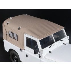 Boom Racing BRX02416SD KUDU Full Canvas Soft Top & Hoop Set with Side Windows (Sand) for Series Land Rover 88 for BRX02 88