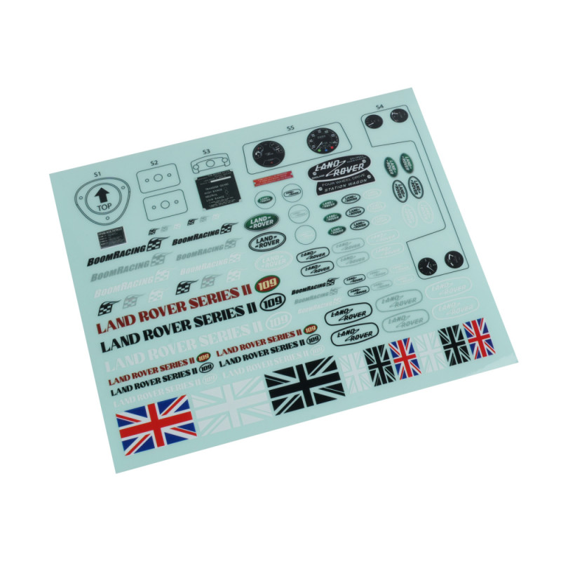 Boom Racing BRX02411 Land Rover Series II 109 Station Wagon Decal Sheet for BRX02 109