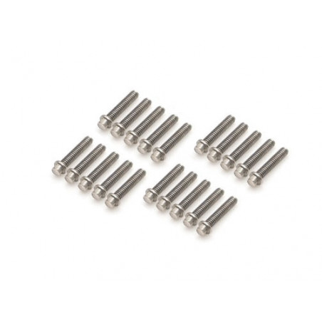 Boom Racing BRPROB-06S ProBuild M2x9mm Scale Hex Bolt 12.9 Grade Wheel Screw (20) Silver