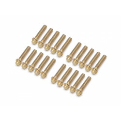 Boom Racing BRPROB-06GD ProBuild M2x9mm Scale Hex Bolt 12.9 Grade Wheel Screw (20) Gold