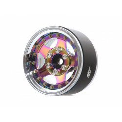 Boom Racing BRPB008CRNEO ProBuild 1.9" SV5 Adjustable Offset Aluminum Beadlock Wheels (2) Chrome/Neo Chrome