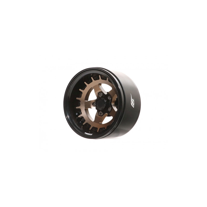 Boom Racing BRPB013BKBZ ProBuild 1.9" SS5 Adjustable Offset Aluminum Beadlock Wheels (2) Black/Bronze