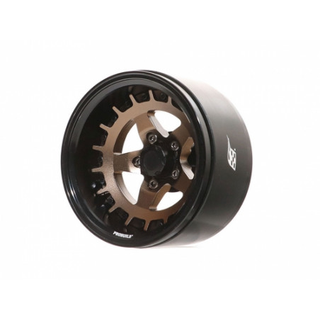 Boom Racing BRPB013BKBZ ProBuild 1.9" SS5 Adjustable Offset Aluminum Beadlock Wheels (2) Black/Bronze