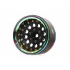 Boom Racing BRPB017NEOMBK ProBuild 1.9" R12 Adjustable Offset Aluminum Beadlock Wheels (2) Neo Chrome/Matte Black