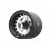 Boom Racing BRPB018BKRS-EW ProBuild 1.9" Extra Wide SS5 Adjustable Offset Aluminum Beadlock Wheels (2) Matte Black/Flat Silver