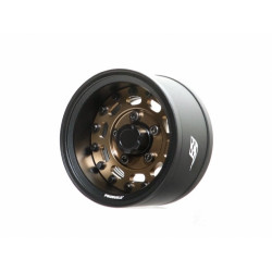 Boom Racing BRPB15504MBKBZ ProBuild 1.55" MAG10 Adjustable Offset Aluminum Beadlock Wheels (2) Matte Black/Bronze
