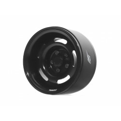 Boom Racing BRPB027BKBK ProBuild 1.9" Slot Mags "Jelly Bean" Adjustable Offset Aluminum Beadlock Wheels (2) Black/Black