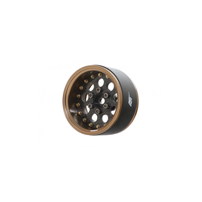 Boom Racing BRPB036BZCF ProBuild 1.9" CR6 Adjustable Offset Aluminum Beadlock Wheels (2) Bronze /Carbon Fiber
