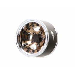 Boom Racing BRPB15501CRBZ ProBuild 1.55" SV5 Adjustable Offset Aluminum Beadlock Wheels (2) Chrome/Bronze