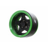 Boom Racing BRPB030GMBK ProBuild 1.9" RTS Adjustable Offset Aluminum Beadlock Wheels (2) Green/Matte Black