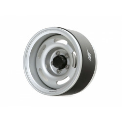 Boom Racing BRPB026RSRS ProBuild 1.9" Slot Mags Jelly Bean Adjustable Offset Aluminum Beadlock Wheels (2) Flat Silver/Flat Silve