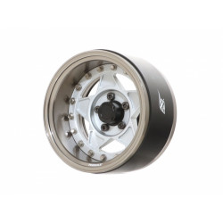 Boom Racing BRPB039GMMS ProBuild 1.9" RTS Adjustable Offset Aluminum Beadlock Wheels (2) Gun Metal/Matte Silver