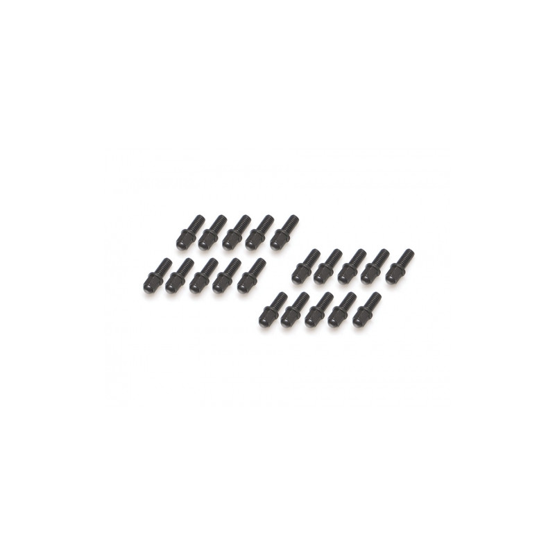Boom Racing BRPROB-09BK ProBuild Mag Seat Lug Nut 12.9 Grade M2.5x6mm Scale Hardware Set (20) Black