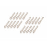 Boom Racing BRPROB-11S ProBuild Mag Seat Lug Nut 12.9 Grade M2x8mm Scale Hardware Set (20) Silver