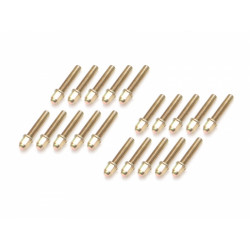 Boom Racing BRPROB-11GD ProBuild Mag Seat Lug Nut 12.9 Grade M2x8mm Scale Hardware Set (20) Gold