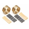 Boom Racing BRW790740 ProBuild 1.9" Extra Wide Brass Center Clamp Ring w/ Lead Weight Set (145-275g) 2pcs