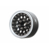 Boom Racing BRPB045FSMBK ProBuild 1.9" R12 Adjustable Offset Aluminum Beadlock Wheels (2) Flat Silver/Matte Black