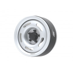 Boom Racing BRPB046FSFS-NW ProBuild 1.9" Narrow Slot Mags Jelly Bean Adjustable Offset Beadlock Wheels (2) Flat Silver/Flat Silv