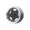 Boom Racing BRPB047CRMBK-NW ProBuild 1.9" Narrow RTS Adjustable Offset Beadlock Wheels (2) Chrome /Matte Black