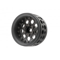 Boom Racing BRPB048BKCF ProBuild 1.9" Ultra Lightweight Performance CR6 Adjustable Offset Beadlock Wheels (2) Black/Carbon Fiber