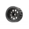 Boom Racing BRPB048BKCF ProBuild 1.9" Ultra Lightweight Performance CR6 Adjustable Offset Beadlock Wheels (2) Black/Carbon Fiber
