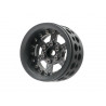Boom Racing BRPB049BKCF ProBuild 1.9" Ultra Lightweight Performance CF6 Adjustable Offset Beadlock Wheels (2) Black/Carbon Fiber