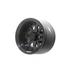 Boom Racing BRPB15507BKCF ProBuild 1.55" CFH5 Adjustable Offset Aluminum Beadlock Wheels (2) Black/Carbon Fiber